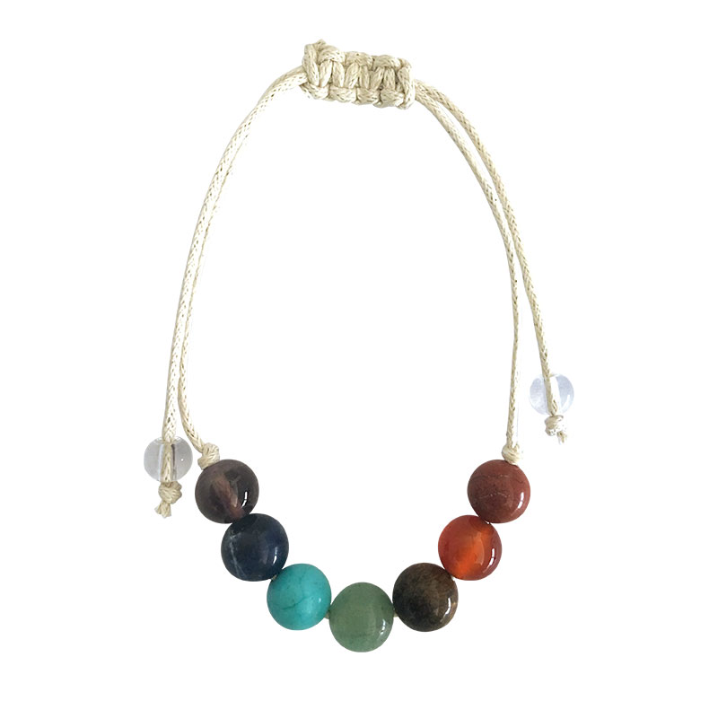 bracelet 7 chakras ajustable
